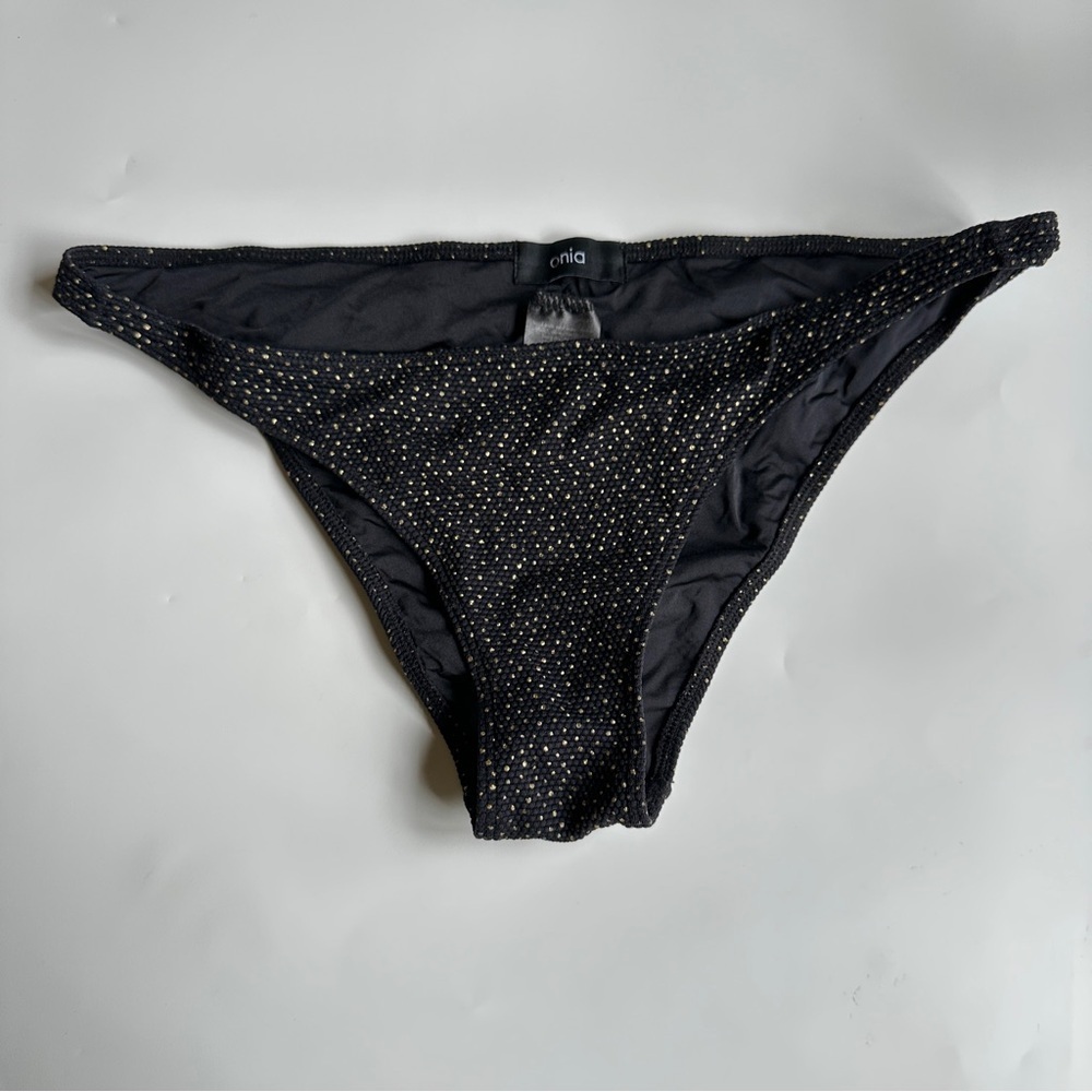 Onia Black Bikini Bottom with Gold Dots Size S